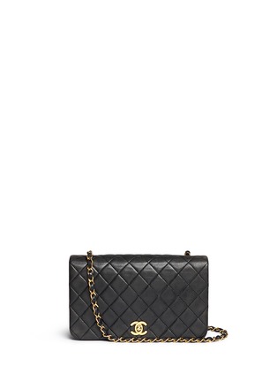 Main View - Click To Enlarge - VINTAGE CHANEL - Quilted leather full flap bag