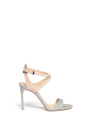 Main View - Click To Enlarge - REED KRAKOFF - Bi-colour suede patent leather sandals