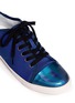 Detail View - Click To Enlarge - LANVIN - Iridescent leather toe-cap sneakers