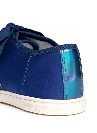 Detail View - Click To Enlarge - LANVIN - Iridescent leather toe-cap sneakers