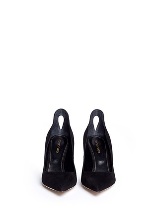 Figure View - Click To Enlarge - SERGIO ROSSI - Cutout suede pumps