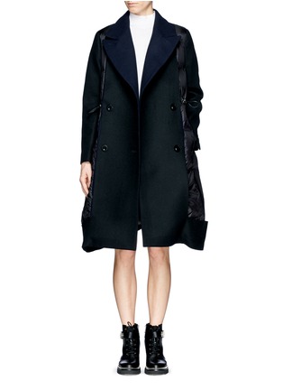 Detail View - Click To Enlarge - SACAI - Down filled nylon panel felt coat
