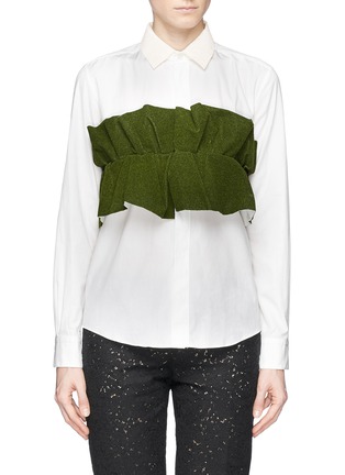 Main View - Click To Enlarge - TOGA ARCHIVES - Ruffle chest panel shirt
