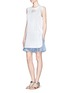 Front View - Click To Enlarge - THAKOON - Sleeveless layered romper