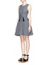 Figure View - Click To Enlarge - THAKOON - Textured flare dress