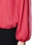 Detail View - Click To Enlarge - LANVIN - Silk overlay floral appliqué long-sleeve top