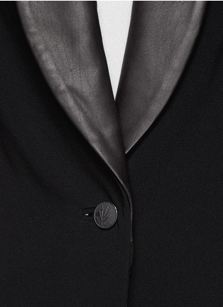 Detail View - Click To Enlarge - RAG & BONE - Odessa leather lapel oversized blazer