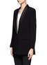 Front View - Click To Enlarge - RAG & BONE - Odessa leather lapel oversized blazer