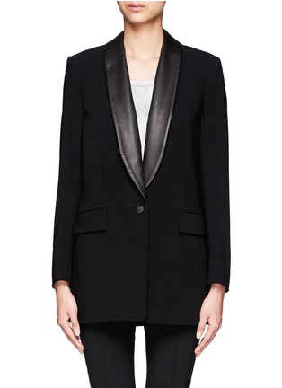 Main View - Click To Enlarge - RAG & BONE - Odessa leather lapel oversized blazer