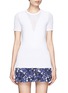 Main View - Click To Enlarge - 3.1 PHILLIP LIM - Mesh insert short-sleeve knitted top