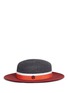 Figure View - Click To Enlarge - MAISON MICHEL - 'Rod' colourblock rabbit furfelt canotier hat