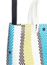 Detail View - Click To Enlarge - TRUSS - Small stripe woven PVC crossbody tote