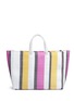 Detail View - Click To Enlarge - TRUSS - Large stripe woven PVC tote