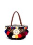 Detail View - Click To Enlarge - FIGUE - 'Zena Tuk Tuk' pompom and ethnic coin canvas tote
