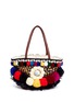 Main View - Click To Enlarge - FIGUE - 'Zena Tuk Tuk' pompom and ethnic coin canvas tote