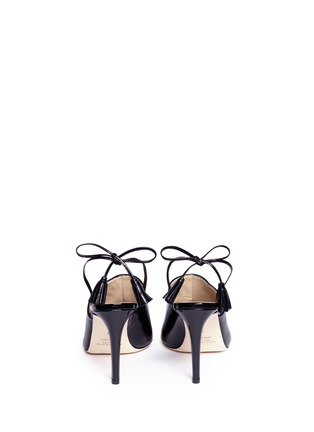 Back View - Click To Enlarge - ALEXANDER WHITE - 'Issey' tassel slingback leather mules