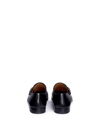 Back View - Click To Enlarge - MAGNANNI - Double monk strap leather shoes
