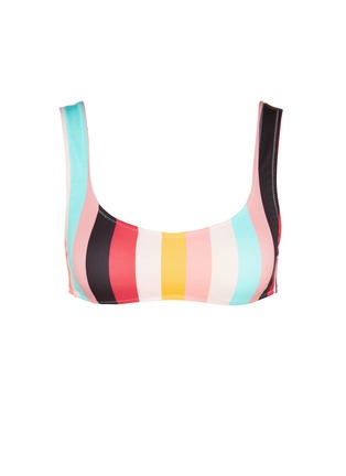 Main View - Click To Enlarge - SOLID & STRIPED - 'Elle' stripe bikini top