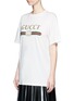 Front View - Click To Enlarge - GUCCI - Vintage logo print oversized T-shirt