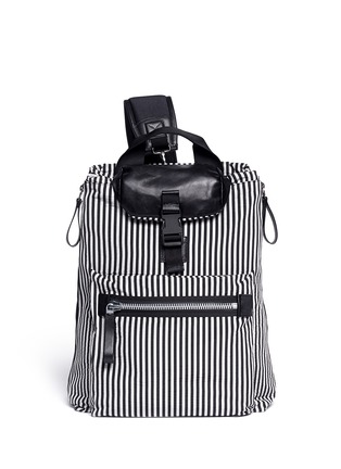 Main View - Click To Enlarge - LANVIN - Stripe fabric backpack