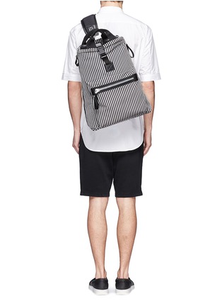 Figure View - Click To Enlarge - LANVIN - Stripe fabric backpack