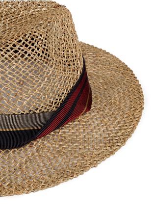 Detail View - Click To Enlarge - LANVIN - Contrast grosgrain trim straw hat