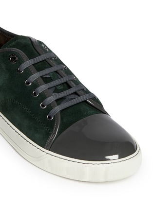 Detail View - Click To Enlarge - LANVIN - Contrast toe-cap suede sneakers