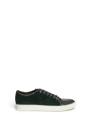 Main View - Click To Enlarge - LANVIN - Contrast toe-cap suede sneakers
