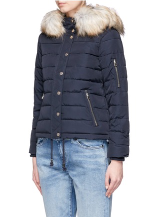 Front View - Click To Enlarge - TOPSHOP - Woody' faux fur trim puffer jacket
