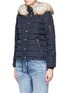 Front View - Click To Enlarge - TOPSHOP - Woody' faux fur trim puffer jacket