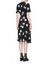Back View - Click To Enlarge - TOPSHOP - Orchid print mock wrap dress