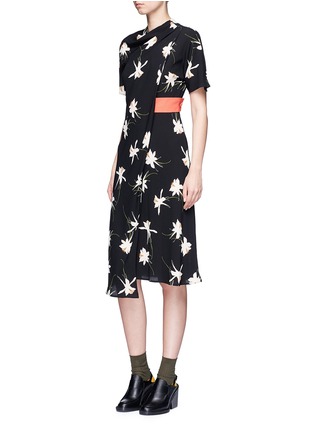 Figure View - Click To Enlarge - TOPSHOP - Orchid print mock wrap dress