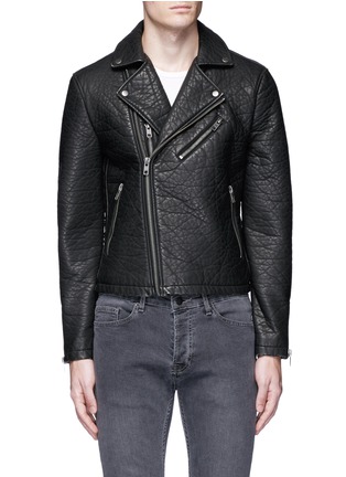 Main View - Click To Enlarge - TOPMAN - Faux leather biker jacket