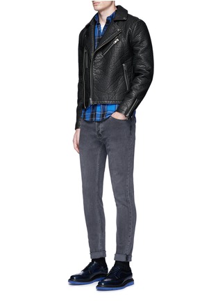Figure View - Click To Enlarge - TOPMAN - Faux leather biker jacket