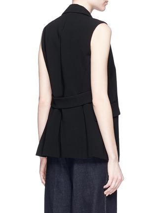 Back View - Click To Enlarge - THEORY - 'Sedeia' Admiral Crepe sleeveless jacket