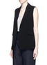 Front View - Click To Enlarge - THEORY - 'Sedeia' Admiral Crepe sleeveless jacket