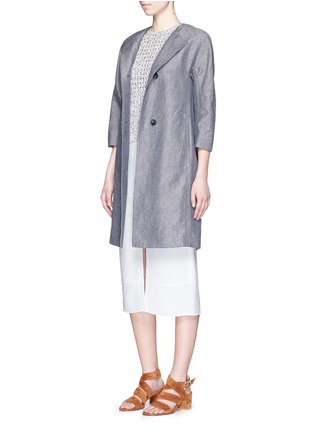 Figure View - Click To Enlarge - THEORY - 'Ellinor' linen chambray coat