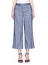 Main View - Click To Enlarge - THEORY - 'Livdale' linen chambray cropped wide leg pants