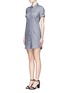 Front View - Click To Enlarge - THEORY - 'Mayvine' linen chambray shirt dress