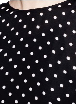 Detail View - Click To Enlarge - THEORY - 'Adlerdale' haze dot print silk georgette dress