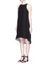 Front View - Click To Enlarge - THEORY - 'Adlerdale' haze dot print silk georgette dress