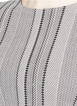 Detail View - Click To Enlarge - THEORY - 'Ferson B' zigzag diamond intarsia sweater
