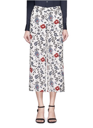 Main View - Click To Enlarge - THEORY - 'Raoka WB' floral print silk georgette pants