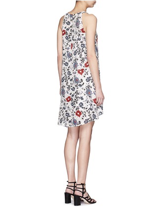 Back View - Click To Enlarge - THEORY - 'Adlerdale SL' floral print silk georgette dress