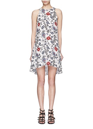Main View - Click To Enlarge - THEORY - 'Adlerdale SL' floral print silk georgette dress