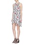 Figure View - Click To Enlarge - THEORY - 'Adlerdale SL' floral print silk georgette dress