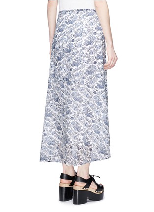 Back View - Click To Enlarge - THEORY - 'Vivridge' Avery print silk skirt