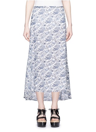 Main View - Click To Enlarge - THEORY - 'Vivridge' Avery print silk skirt