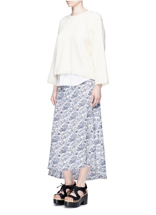 Figure View - Click To Enlarge - THEORY - 'Vivridge' Avery print silk skirt