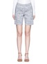 Main View - Click To Enlarge - THEORY - 'Figamore' plaid linen blend shorts
